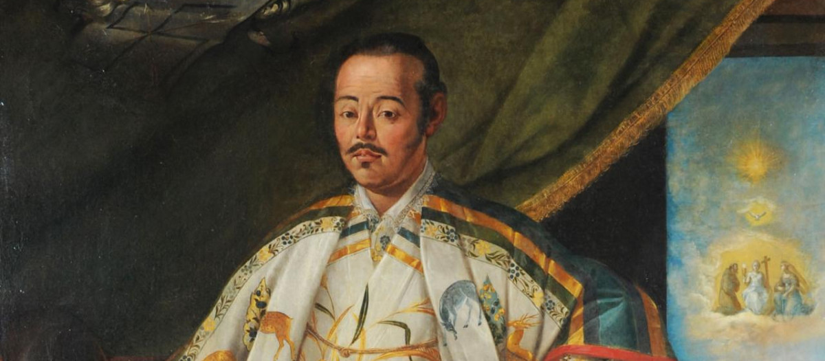 Retrato de Hasekura Tsunenaga en Roma de Archita Ricci (1615)