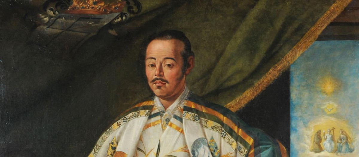 Retrato de Hasekura Tsunenaga en Roma de Archita Ricci (1615)