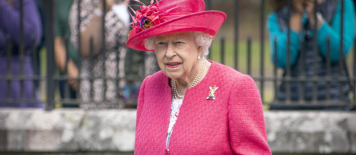 Queen Elizabeth II during an inspection of the Balaklava Company, 5 Battalion The Royal Regiment of Scotland in Balmoral,  Monday August 9, 2021.