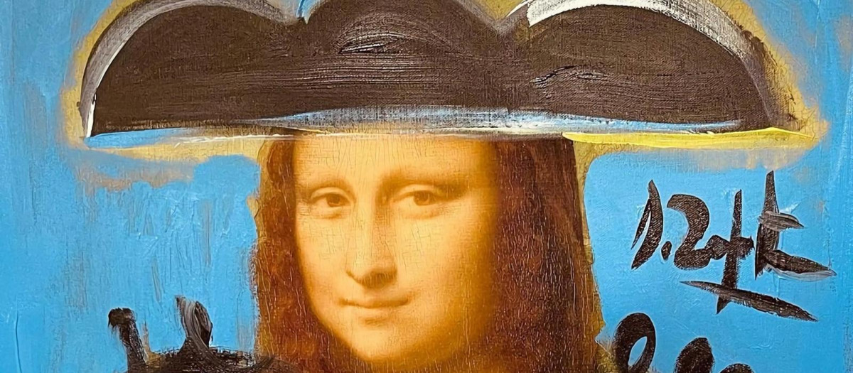 USA4311. MIAMI (FL, EEUU), 04/01/2022.- Fotografía cedida por el artista español radicado en EEUU Domingo Zapata donde se aprecia su obra "Mona Lisa Torera" que se vendió por más de un millón de dólares en una subasta realizada en una gala benéfica de Unicef en la isla caribeña de San Bartolomé, según informó este martes su agencia de publicidad. "Mona Lisa Torera", que fue adquirida por un coleccionista estadounidense anónimo en la subasta supervisada por la firma Sotheby's, contó con el actor Leonardo DiCaprio entre las personas que pujaron por su compra. EFE/ Domingo Zapata SOLO USO EDITORIAL SOLO DISPONIBLE PARA ILUSTRAR LA NOTICIA QUE ACOMPAÑA (CRÉDITO OBLIGATORIO)