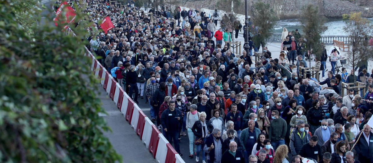 Manifestación por los presos celebrada el pasado 23 de octubre en San Sebastián