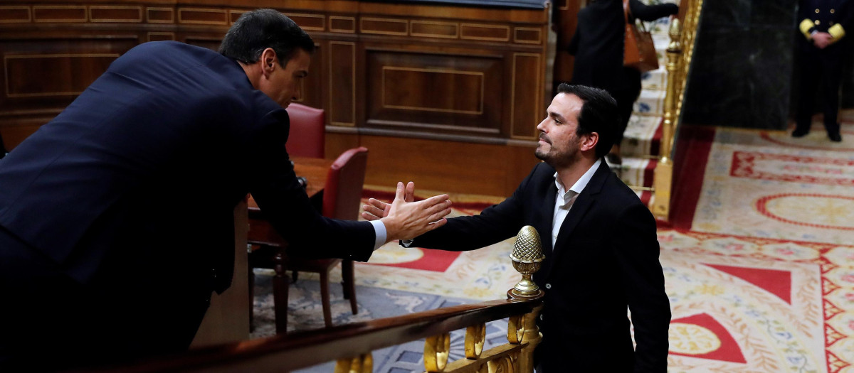 Pedro Sánchez y Alberto Garzón, en una imagen de archivo