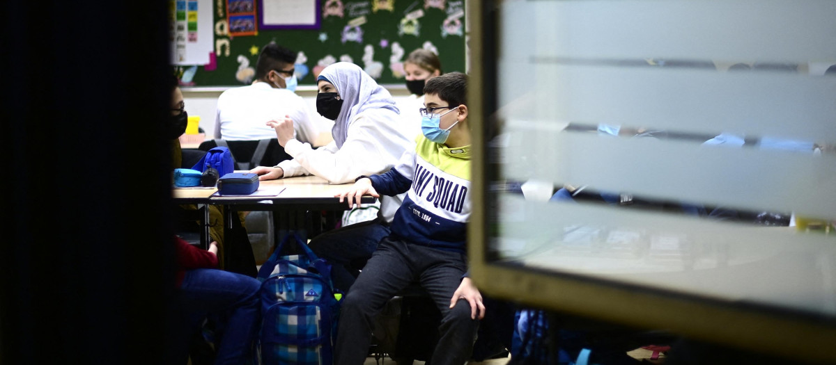 Primer día de clase tras las vacaciones de Navidad en una escuela de Bonn (Alemania)