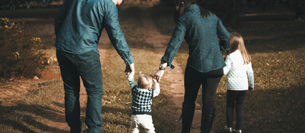 Una familia de paseo