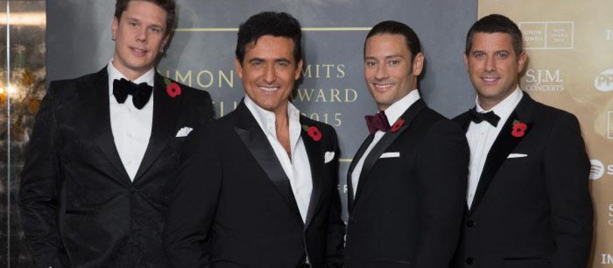 Urs Bühler, Carlos Marin, David Miller y Sebastien Izambard, los integrantes de Il Divo antes de la muerte de Marín