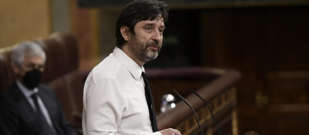 Rafa Mayoral, miembro de Podemos, en el Congreso de los Diputados