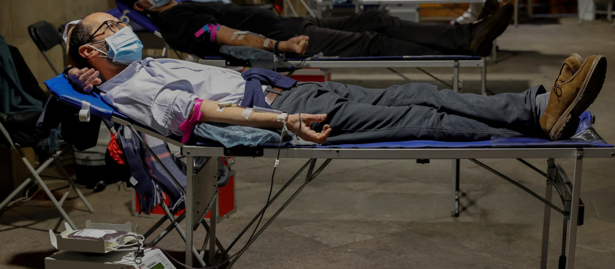 Donante de sangre en Barcelona