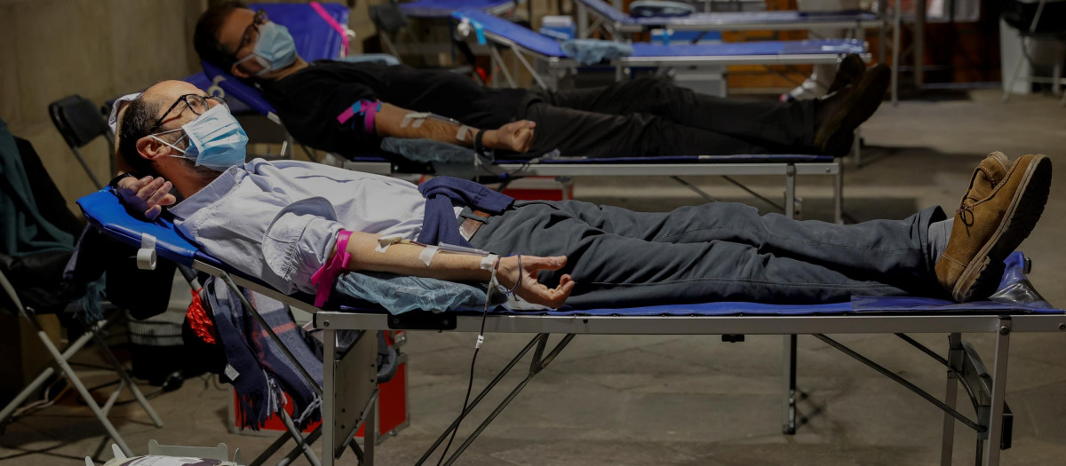 Donante de sangre en Barcelona