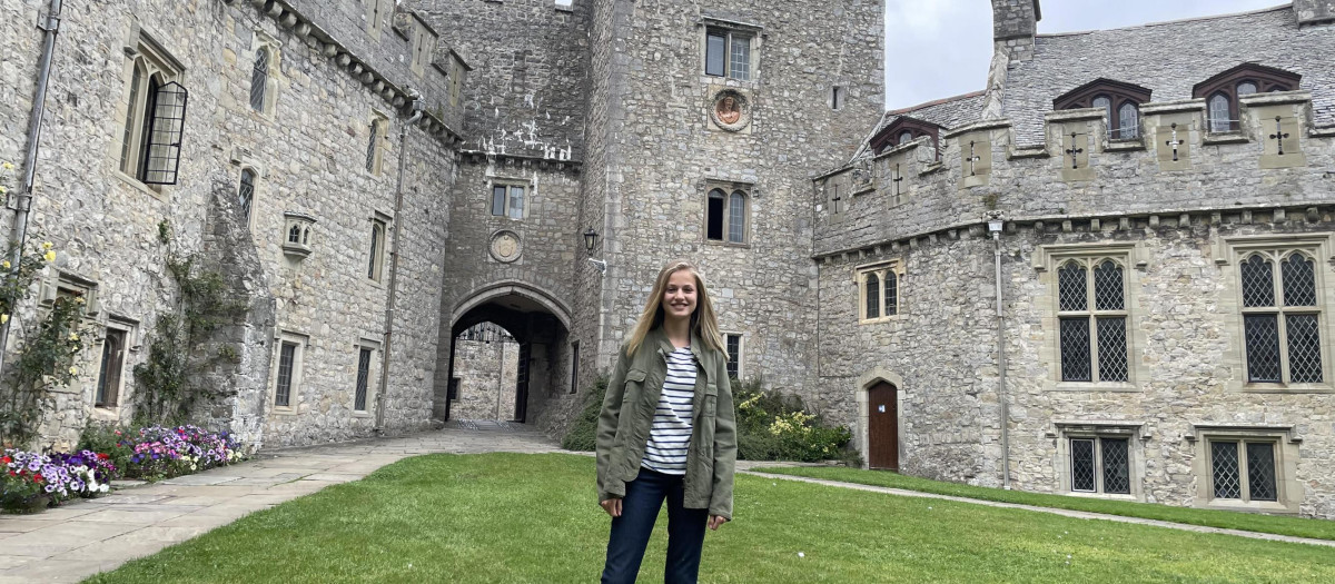 Pincess of Asturias Leonor de Borbon during her first day at UWC Atlantic College in Llantwit Major, Wales 30 August 2021