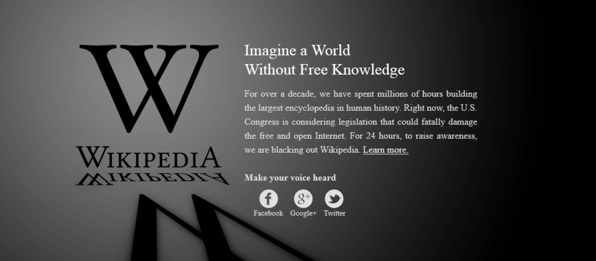 Imagen de Wikipedia el 18 de enero de 2012