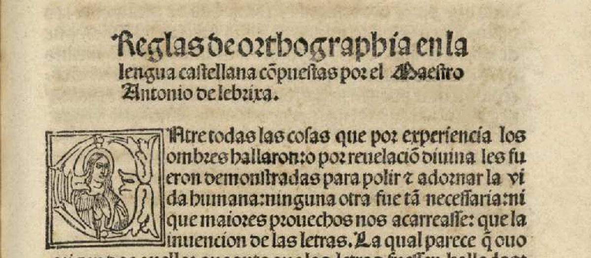 Reglas de ortografía en la lengua castellana, de Antonio de Nebrija