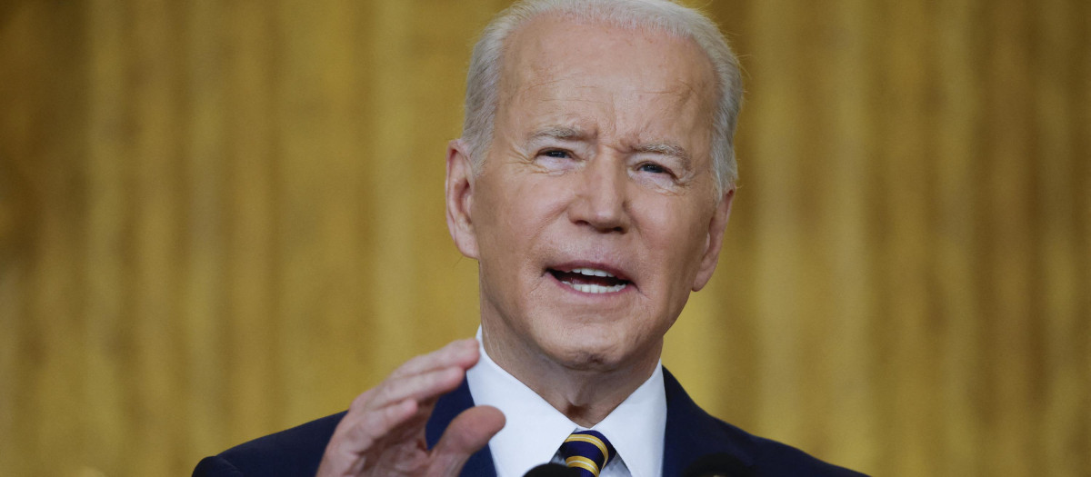 Joe Biden, presidente de Estados Unidos durante una rueda de prensa