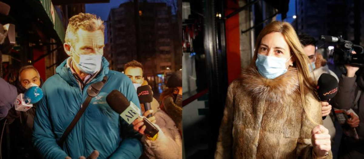 Iñaki Urdangarin y Ainhoa Armentia llegan a su despacho