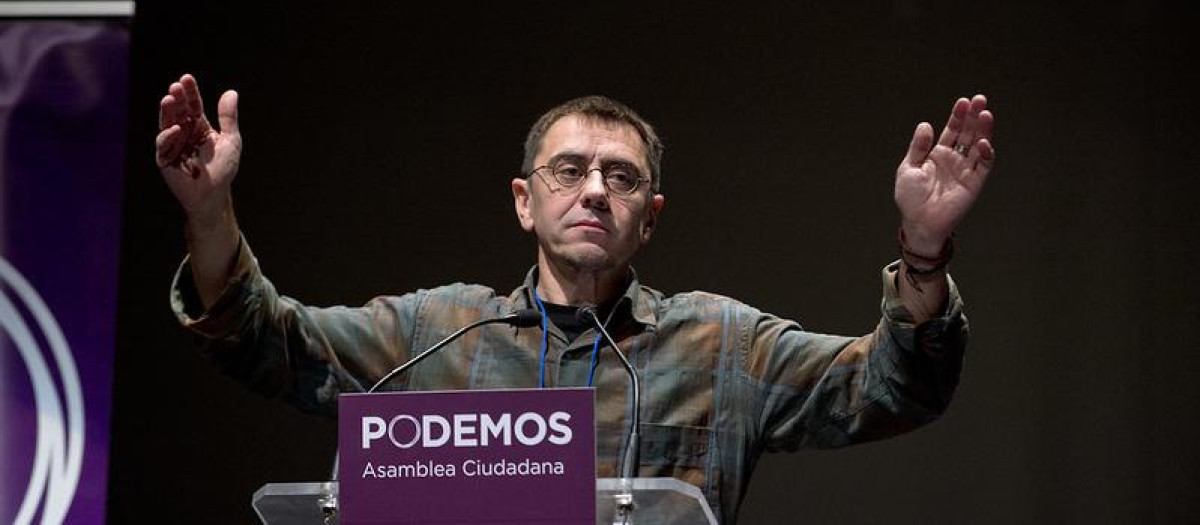 Juan Carlos Monedero en un acto del partido
