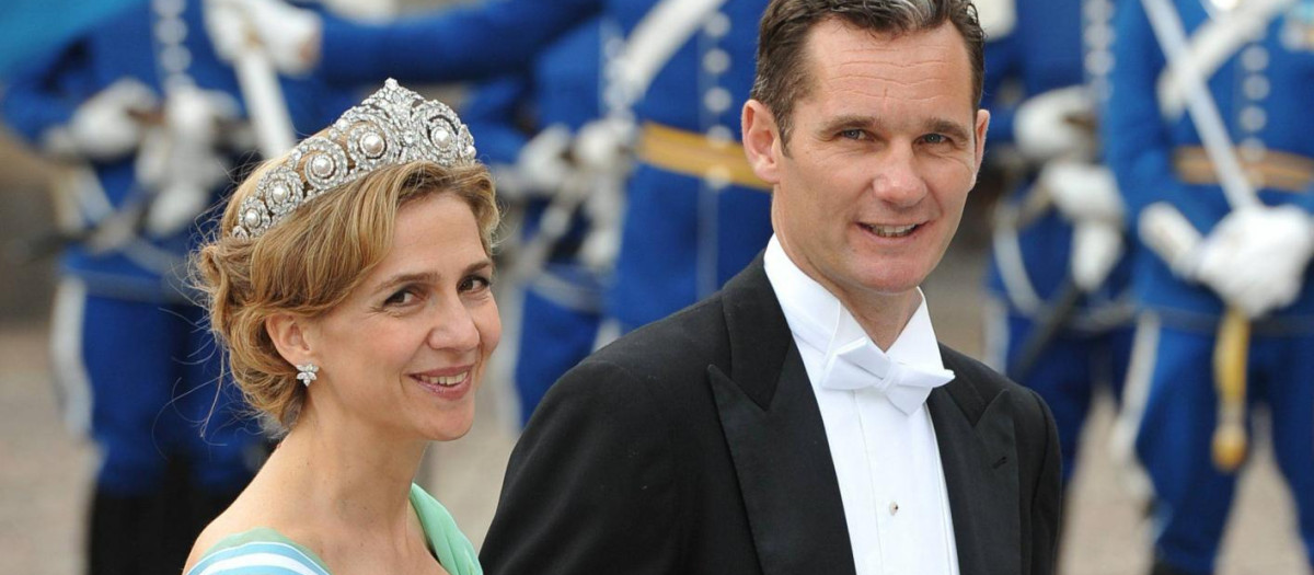 Doña Cristina y Don Urdangarín, en la boda de la Princesa de Suecia en 2010