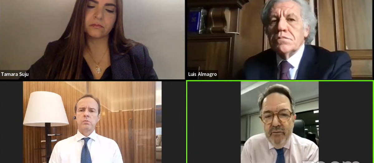 Debate entre Luis Almagro, Bieito Rubido y Tuto Quiroga moderado por la abogada Tamara Suju