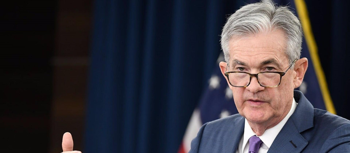 El presidente de la Fed, Jerome Powell, durante una rueda de prensa