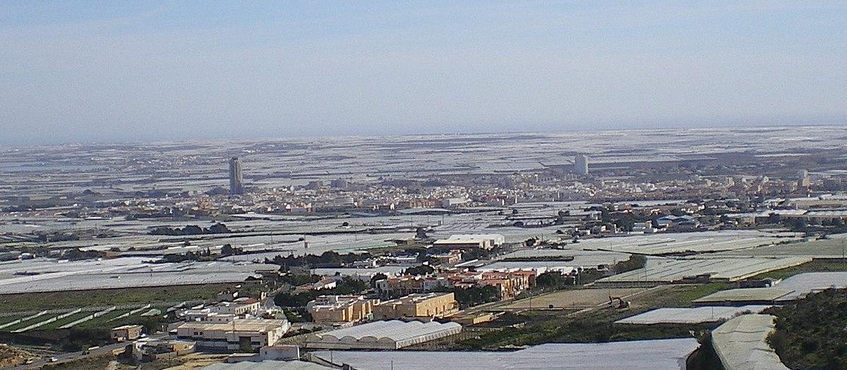 Vista general del municipio almeriense de El Ejido