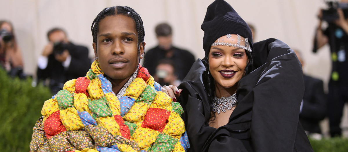 Singers Rihanna and ASAP Rocky attend The Metropolitan Museum of Art's Costume Institute benefit gala celebrating the opening of the "In America: A Lexicon of Fashion" exhibition on Monday, Sept. 13, 2021, in New York