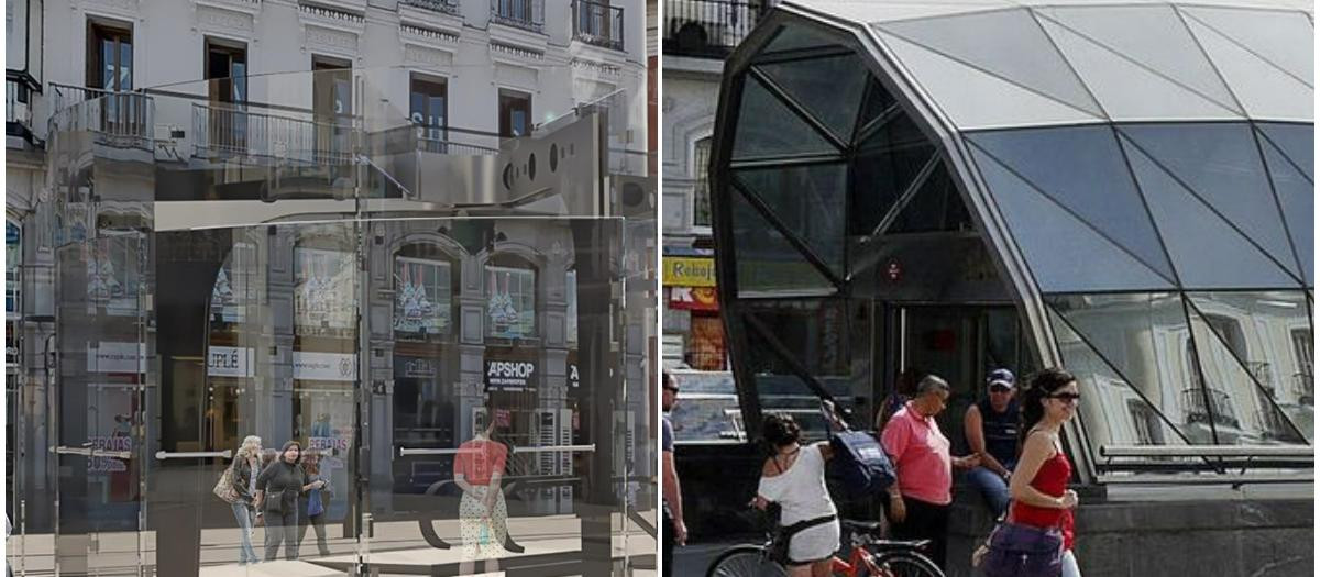 Comparativa entre la futura y antigua Puerta del Sol