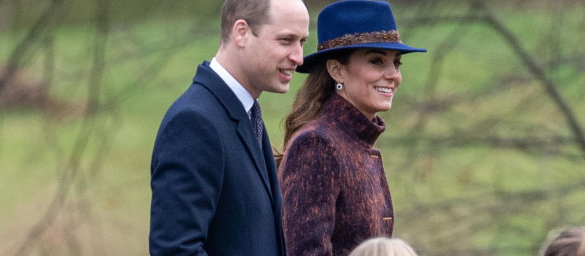 The Duke and Duchess of Cambridge arrive to attend a morning church service at St Mary Magdalene Church in Sandringham, Norfolk.