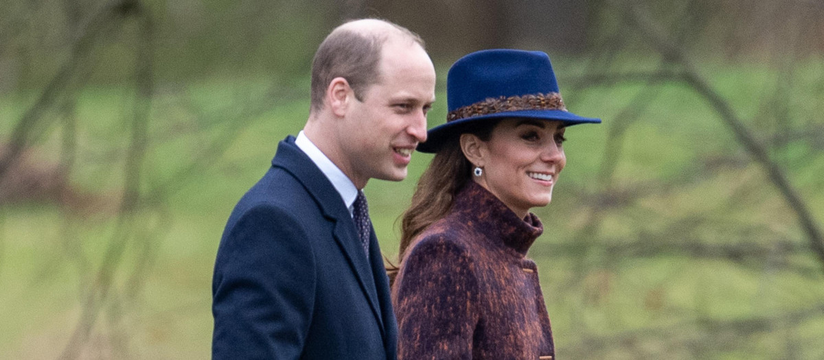 The Duke and Duchess of Cambridge arrive to attend a morning church service at St Mary Magdalene Church in Sandringham, Norfolk.