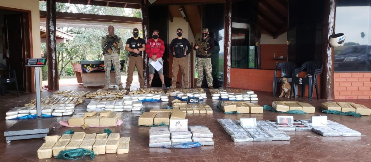 Incautación de cargamento de cocaína en una operación conjunta entre Paraguay y Brasil