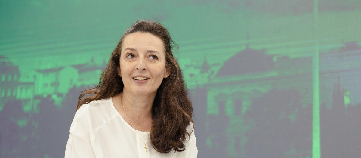 Marta Castro, en la sede nacional de Vox en Madrid