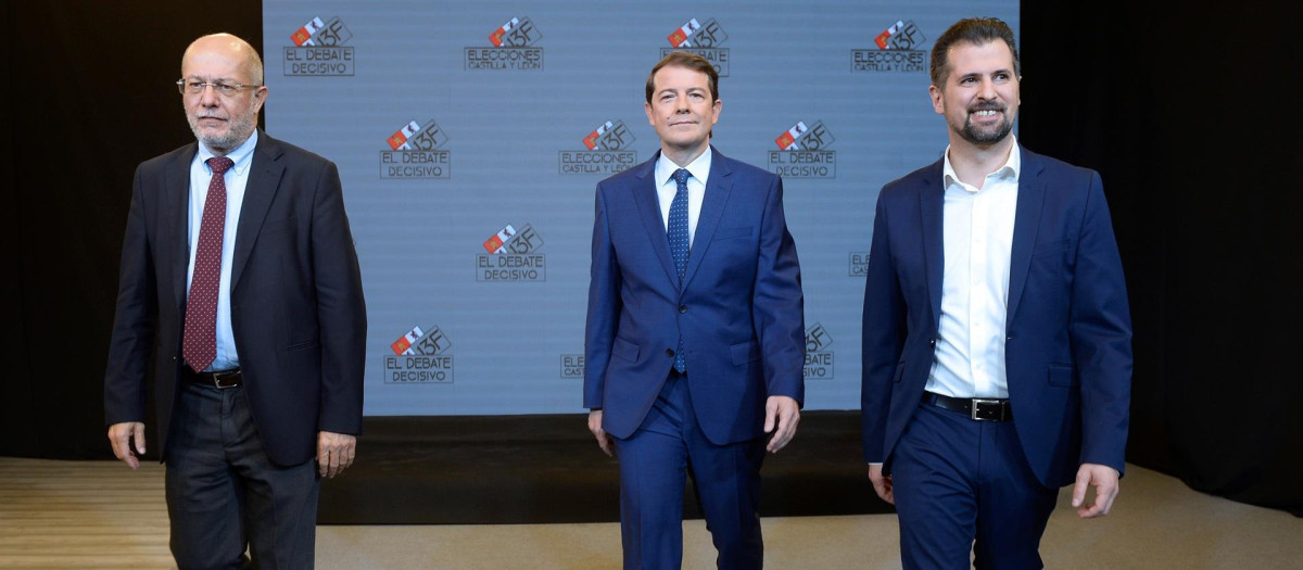 Los candidatos del PSOE, PP y Ciudadanos a la Presidencia de la Junta de Castilla y León