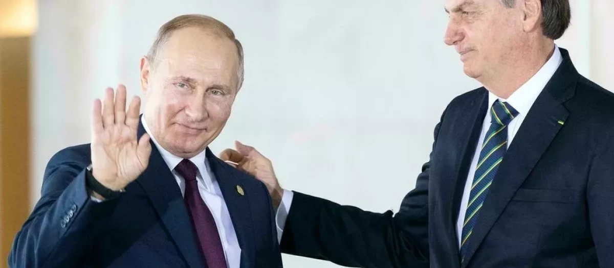 Vladimir Putin y Jair Bolsonaro en la última Cumbre de los BRICS en el Palacio de Itamaraty en Brasilia