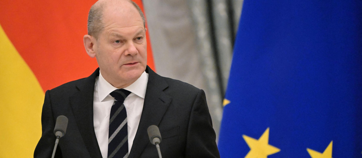 El canciller alemán Olaf Scholz en Moscú (Archivo)