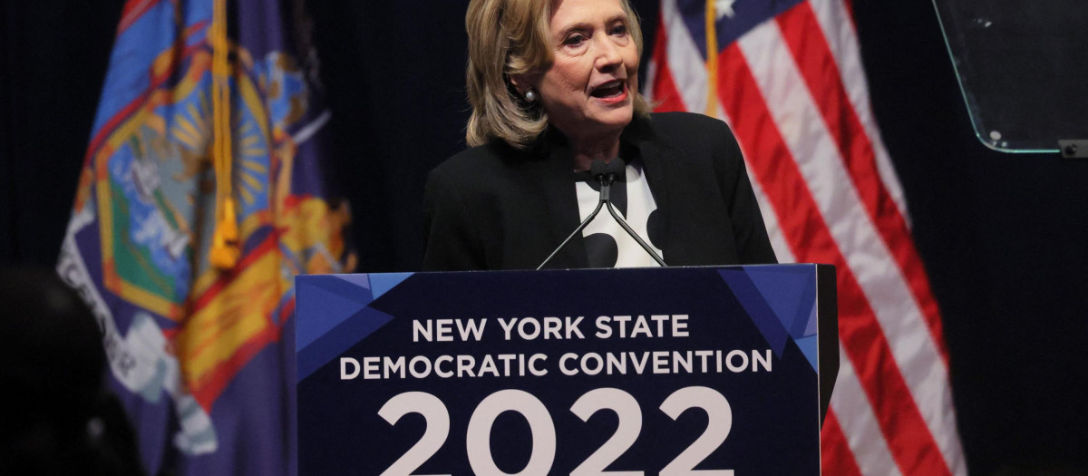Hillary Clinton durante la Convención Demócrata en Nueva York