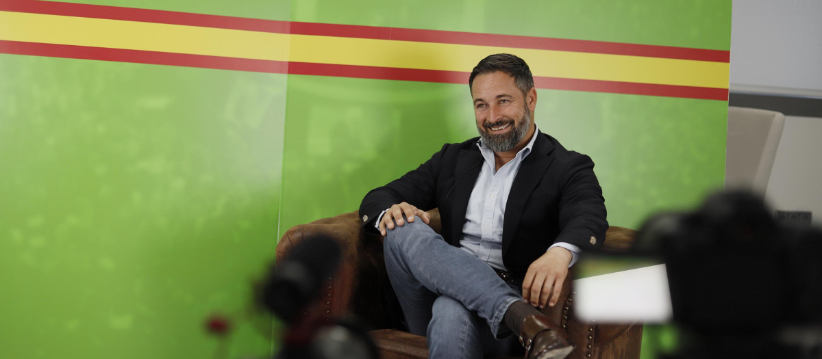 Santiago Abascal, en la entrevista concedida a Vox el trimestre pasado