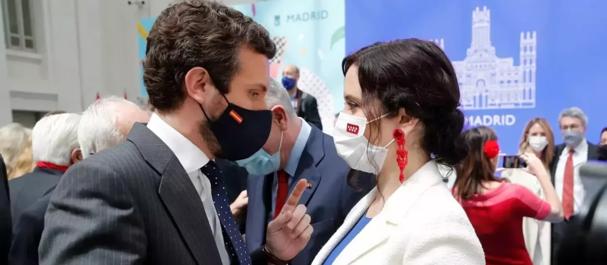 Pablo Casado e Isabel Díaz Ayuso