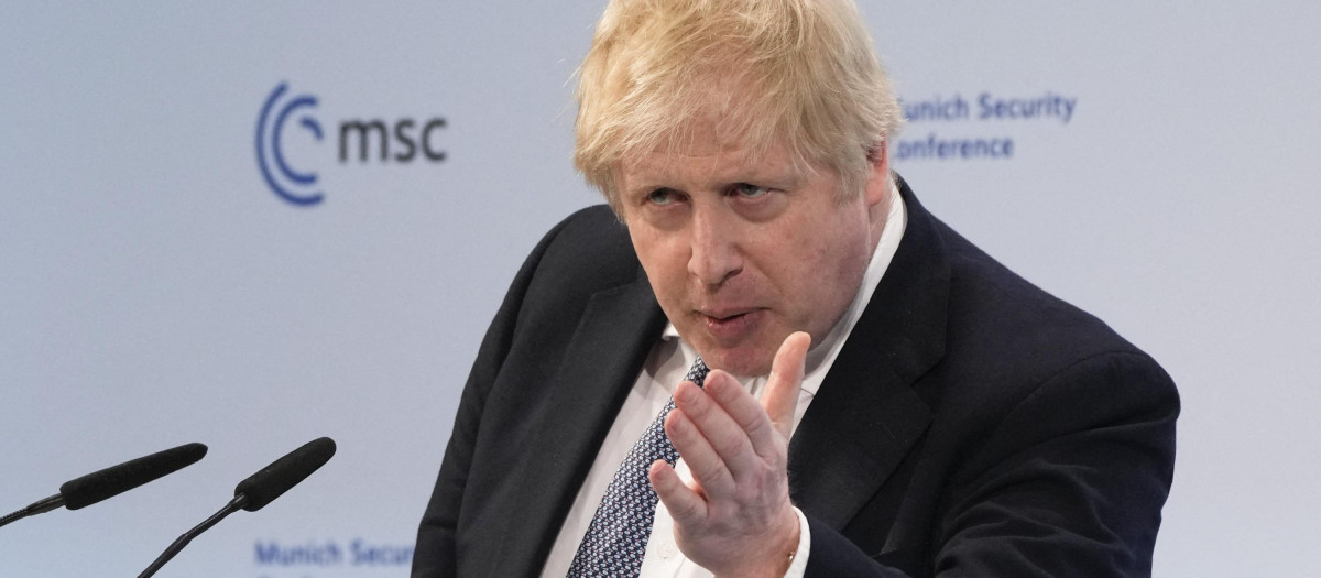 Boris Johnson durante su intervención en la Conferencia de Seguridad de MúnichMatt Dunham / POOL / AFP)