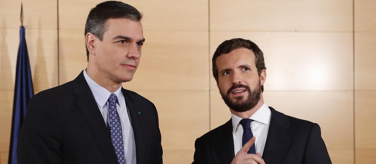 Pedro Sánchez y Pablo Casado