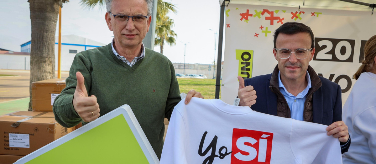 Los alcaldes de Villanueva de la Serena y Badajoz, José Luis Quintana y Miguel Ángel Gallardo