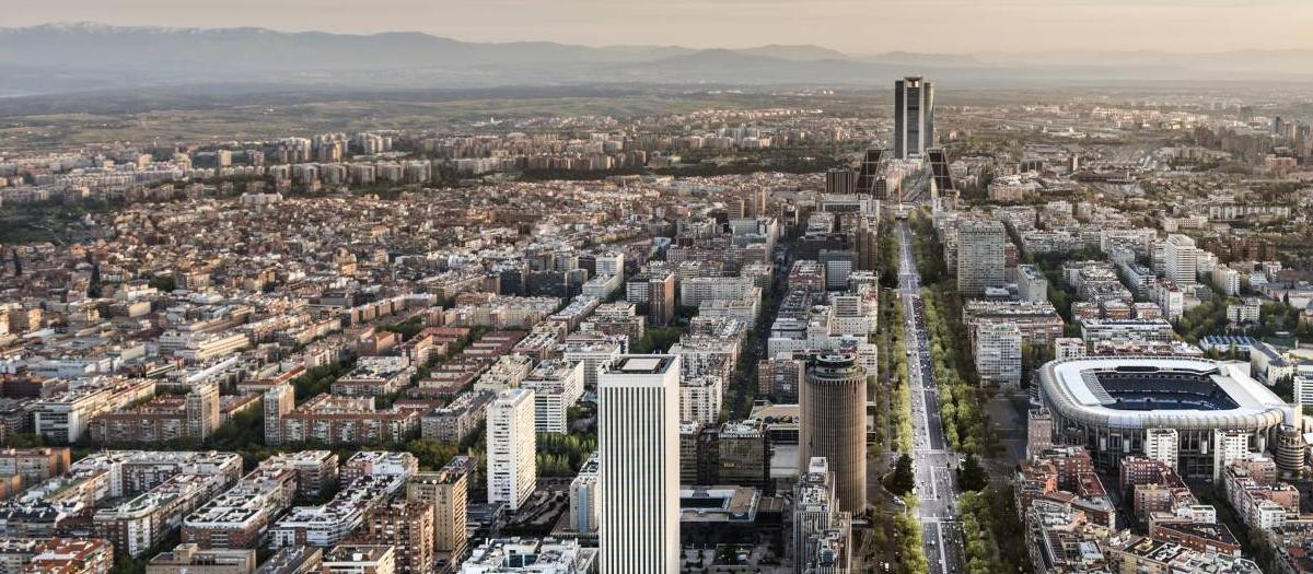 Vista aérea de Madrid
