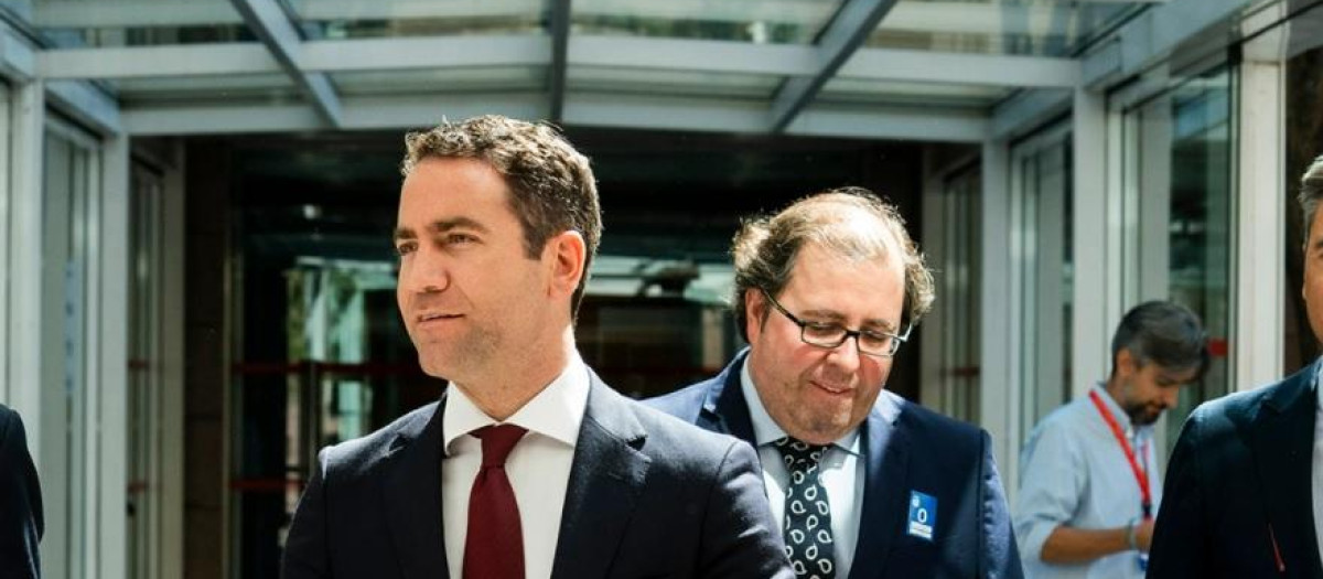 Teodoro García Egea, exsecretario general del Partido Popular, y Alberto Casero, diputado extremeño