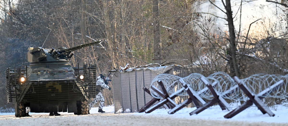 Tanques en la central nuclear de Chernóbil Ucrania