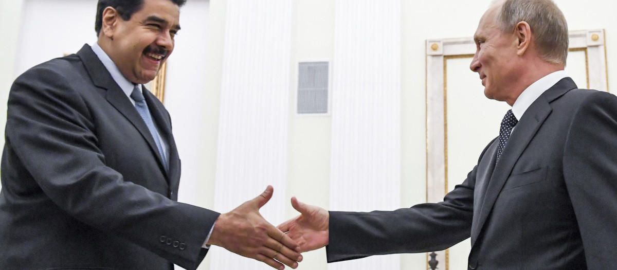 Vladimir Putin, junto al presidente venezolano, Nicolás Maduro