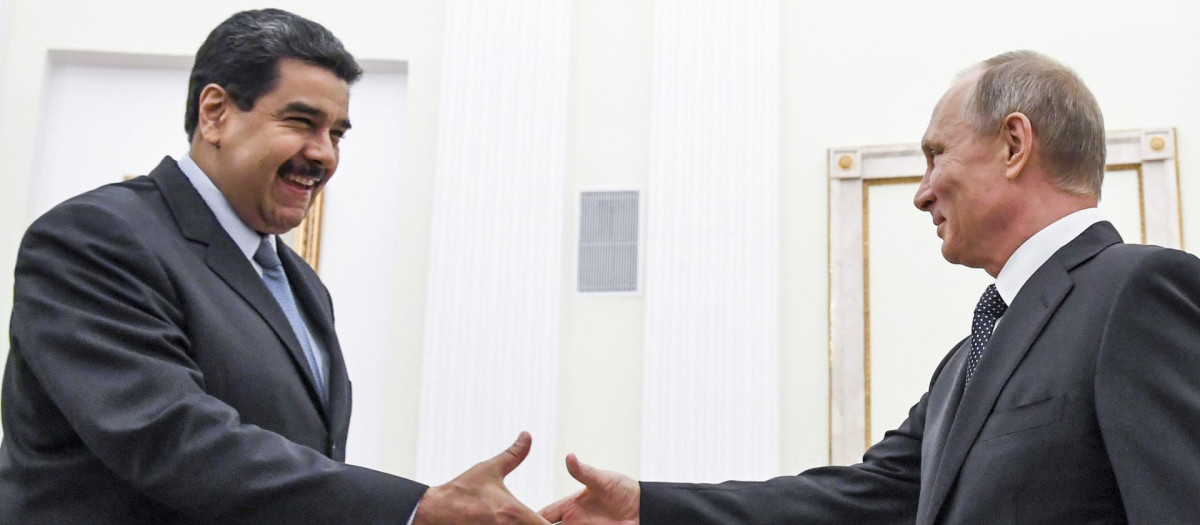 Vladimir Putin, junto al presidente venezolano, Nicolás Maduro