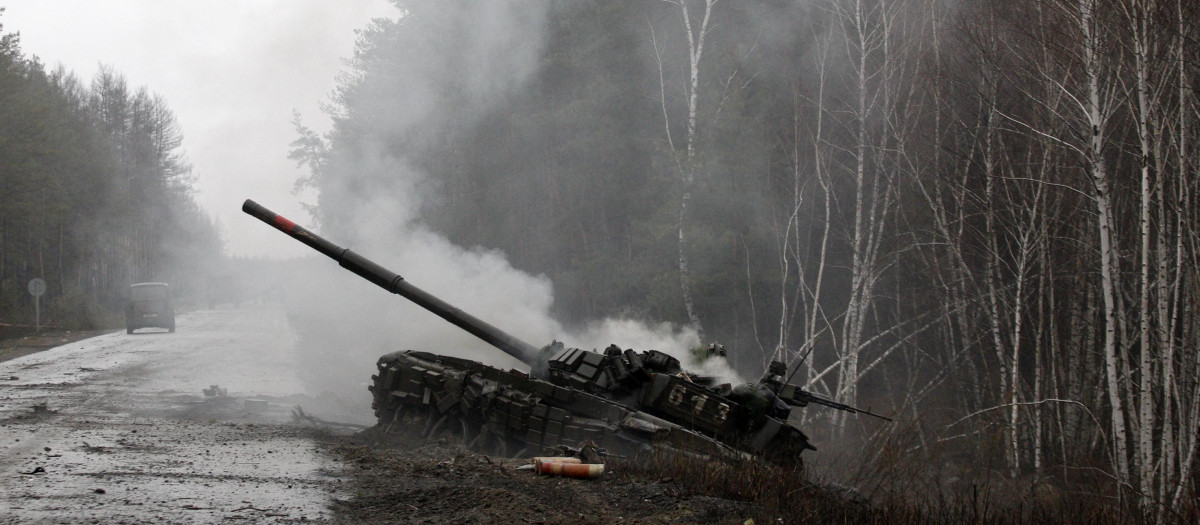 Tanque destruido ucrania