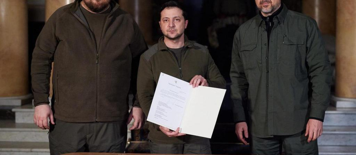 Zelensky Ucrania firma solicitud Unión Europea