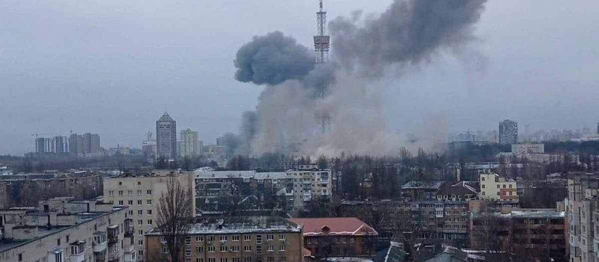 Bombardeo a la torre de señal de televisión Kiev