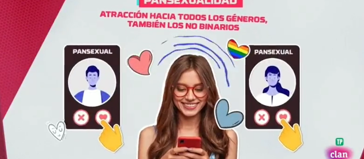 Imagen del vídeo emitido por Clan, el canal infantil de TVE, sobre la orientación sexual