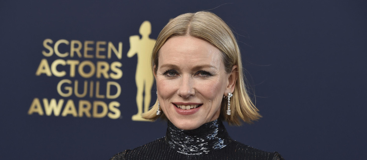 Actress Naomi Watts during the 28th annual Screen Actors Guild ( SAG ) Awards on Sunday, Feb. 27, 2022, in Santa Monica, Calif.