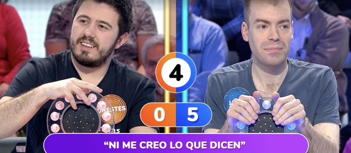 Orestes Barbero y Jaime, anoche en 'Pasapalabra'