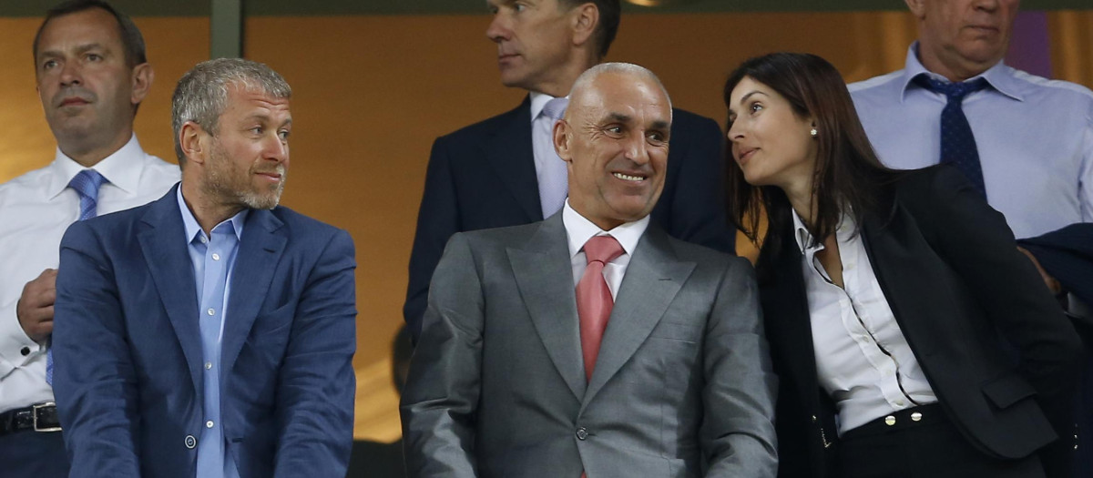 Roman Abramovich y el empresario ucraniano Oleksandr Yaroslavsky, presidente del Metalist Kharkiv