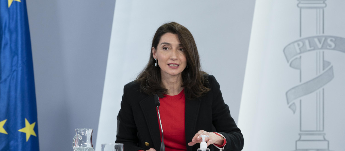 La ministra de Justicia, Pilar Llop, este viernes en La Moncloa